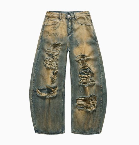 Jeans uomo retrò blu denim