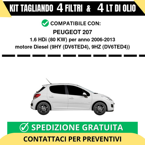 Tagliando per peugeot 207 6 - tagliando,