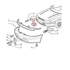 FRONT BUMPER BUTTON Fiat Bravo
