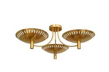 Lampadario in ottone grezzo