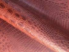 Pelle a vegetale stampa Cocco colore brandy - Sp.1,5