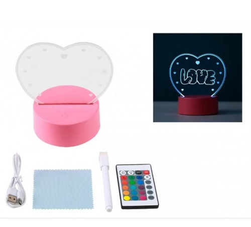 Lampada personalizzabile cuore - lampada,