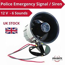 Sirena di allarme emergenza polizia 12V #Corno claxon musicale polizia per au...