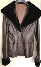 GIACCA IN PELLE CON COLLO E
