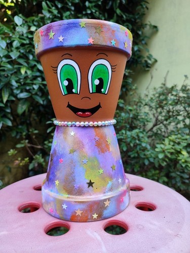 Vaso terracotta decorato - in, a