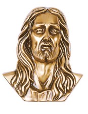 Targa con bassorilievo in bronzo per lapide - Cristo