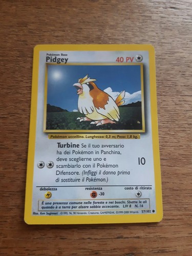 Pidgey set base 102 carta - set,