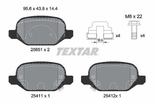 Pastiglie freno 2565101 textar - pastiglie,