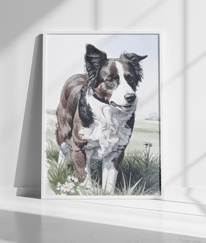 Border collie stampa artistica - collie,