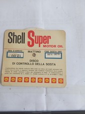 Disco orario vintage anni 60 pubblicità benzina SHELL