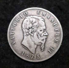 5 LIRE 1875 ZECCA MILANO SPL+