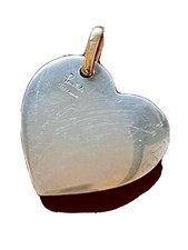 ciondolo pomellato a Cuore in Argento con anellino in Oro