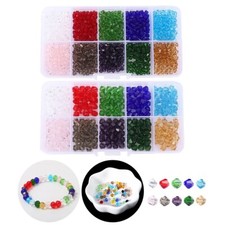 Set perline vetro sfaccettato