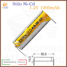 Batteria batterie pile ricaricabile ni cd 1,2V volt 1000mAh a saldare - aa stilo