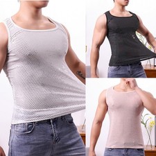 Sleeveless Muscle Top Breathable Sports Vest Lightweight Material O-neck Style