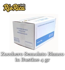 ZUCCHERO SEMOLATO in BUSTINE da 4GR personalizzate CAFFE' RIO RICA
