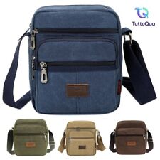 Borsa Borsello Uomo Messenger Tracolla Lavoro Grande Viaggio Passeggiata Tasche