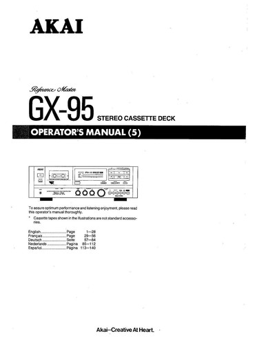 Akai cassette deck - akai, gx-95