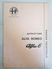 Manuale attrezzatura specifica Alfa Romeo Alfa 6 originale 1979