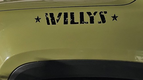 Adesivi 2pz scritta - scritta, willys