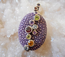 Ciondolo Falchi Sterling Viola Stingray Multi Peridoto Pietra Preziosa P60-25K