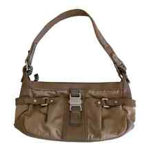 Furla – Borsa a spalla in pelle tessuto e scamosciato écru