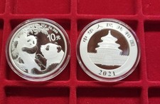 CINA Panda 2021 moneta in argento 30 grammi 999 FDC china silver panda UNC