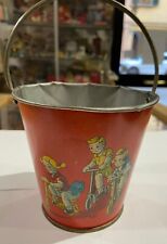 Secchiello in latta da spiaggia - Ingap. Anni '50.