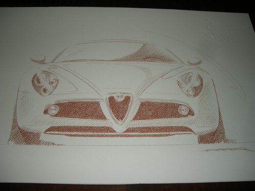 Alfa romeo litografia - alfa,