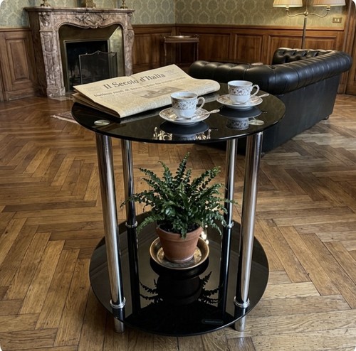 Tavolino acciaio piano - tavolino,