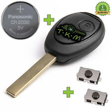 CHIAVE GUSCIO PER MINI COOPER R50 R53 ONE CONVERTIBLE + CR2032 + 2x PULSANTI