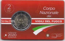 2 EURO COMMEMORATIVO ITALIA 2020 Vigili del Fuoco in Folder Fdc 