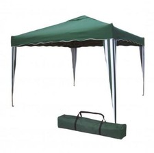 GAZEBO DA GIARDINO PIEGHEVOLE RICHIUDIBILE A FISARMONICA 3X3 MT IN METALLO VERDE