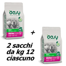 Oasy alimento secco per Cani Cinghiale 2 sacchi da kg 12 cane one animal protein