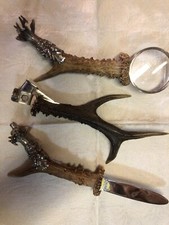 set da scrivania in argento 925 con manico in corno e argento 925