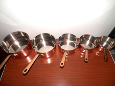 5 padelle in rame MARK