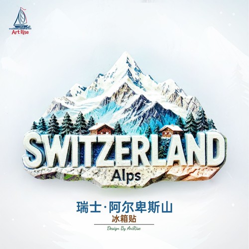 Svizzera alpi frigo calamita - alpi,