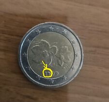 Moneta Rara da 2 Euro Finlandia 1999 (Fiori di Lampone) Errore Conio. 9 Pieno