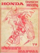 Motociclismo - Honda CR 250R Elsinore. Owner's manual.