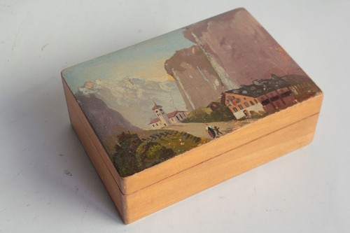Scatola legno dipinto