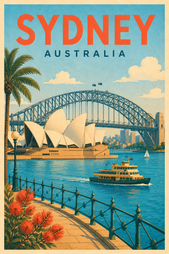 Poster viaggio sydney - poster,