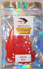 NEON RED Squirmy Wormy