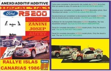 ANEXO DECAL 1/43 FORD RS 200