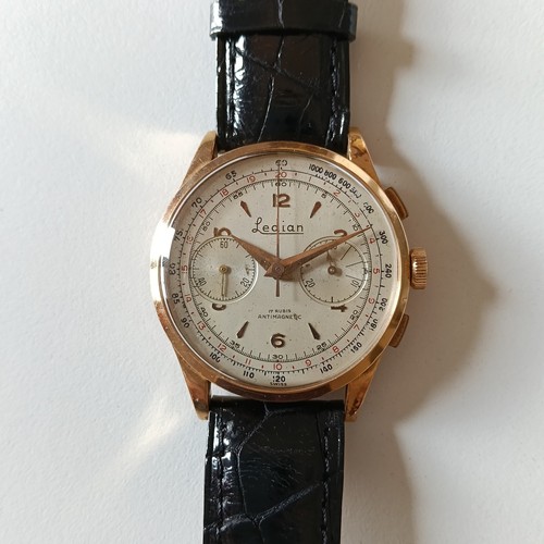 Cronografo vintage ledian - vintage, oro