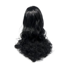 Parrucca ondulata lunga nera