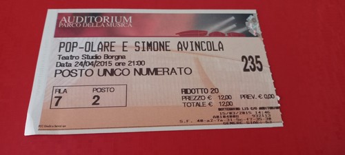 Biglietto concerto pop olare - pop-olare, e