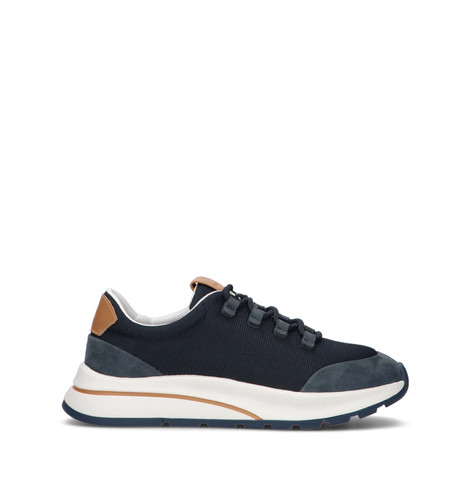 Geox sneakers uomo blu - geox, pelle
