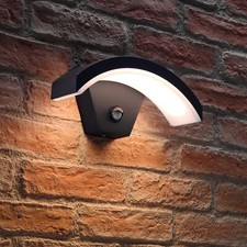 Auraglow PIR Sensore di Movimento Integrato LED Luce Parete Esterno Lampada di Sicurezza Nero