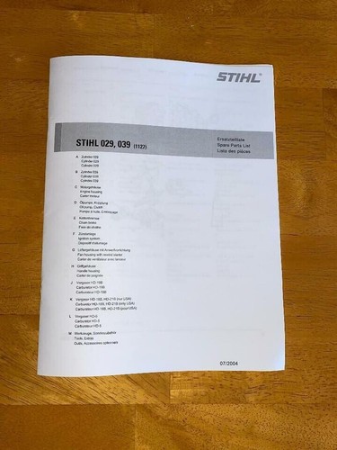 Manuale schema elenco - elenco, ricambi