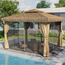 Outdoor gazebo with - gazebo, thatch